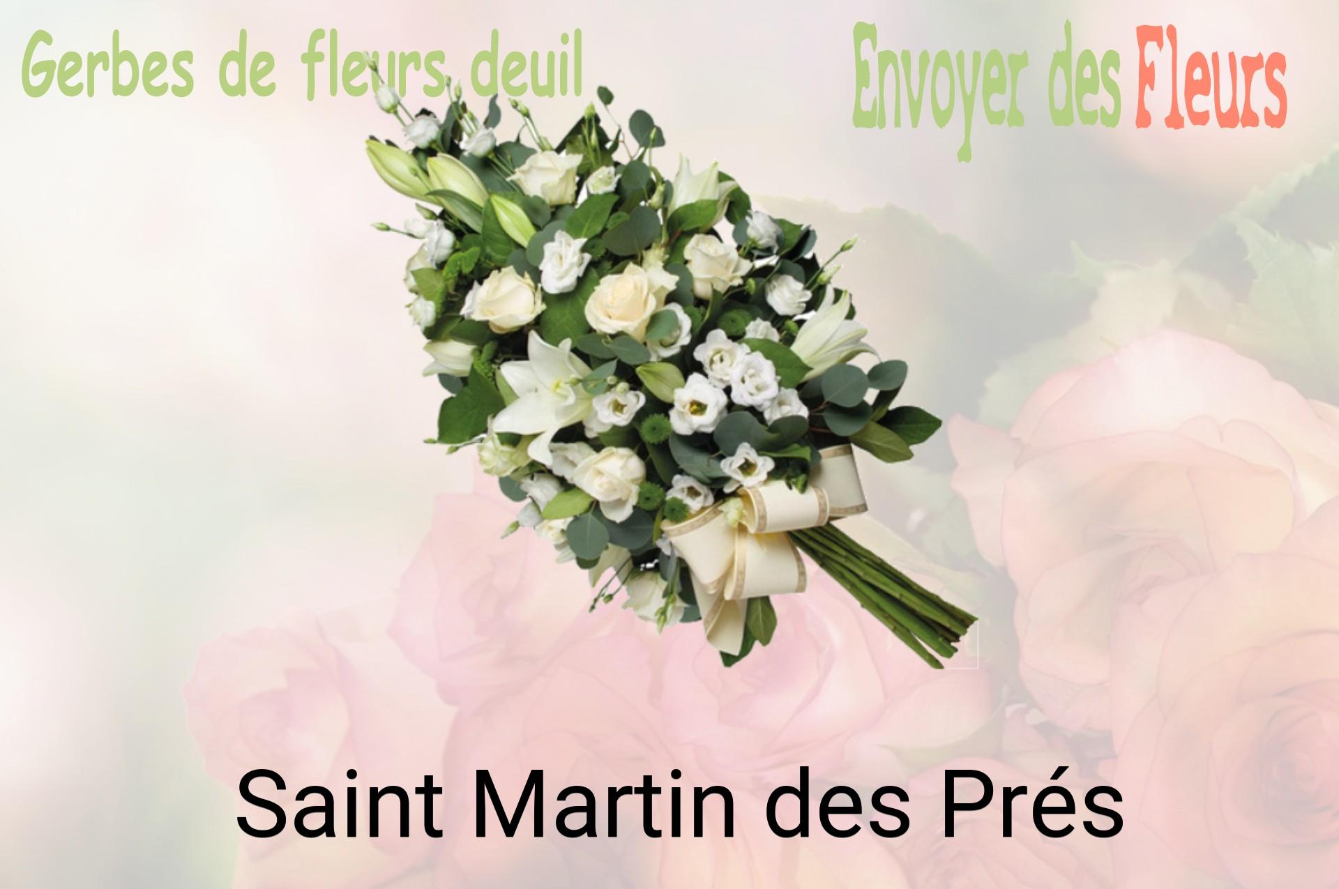 Gerbe de fleurs de deuil livrée à Saint-Martin-des-Prés